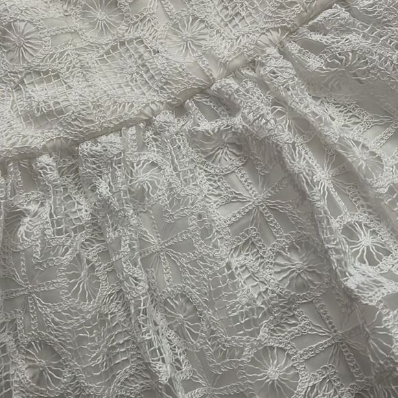 ML Monique Lhuillier Puff Sleeve Lace Dress, Ivory, NWT, Size 2 - Picture 11 of 15